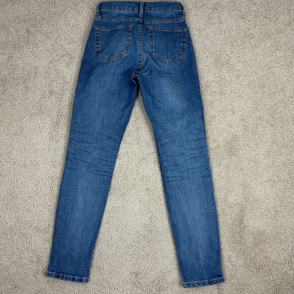 Everlane High Rise Ankle Jeans Womens Size 24" Medium Wash Stretch Skinny Ladies - Picture 3 of 9